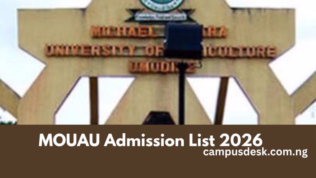 MOUAU Admission List 2026