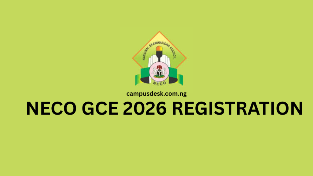 NECO GCE 2026 REGISTRATION