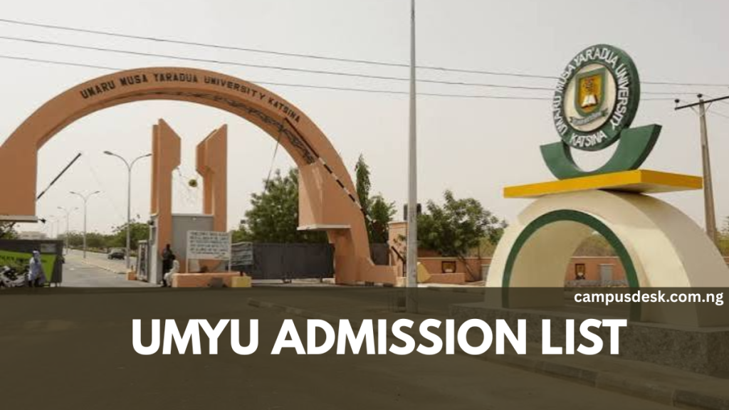 UMYU ADMISSION LIST 2026
