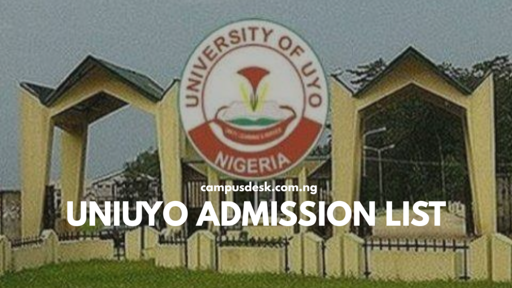 UNIUYO ADMISSION LIST 2026/2027