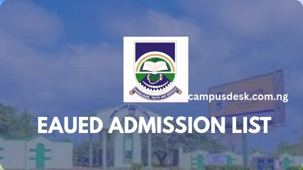 EAUED Admission List 2026/2027