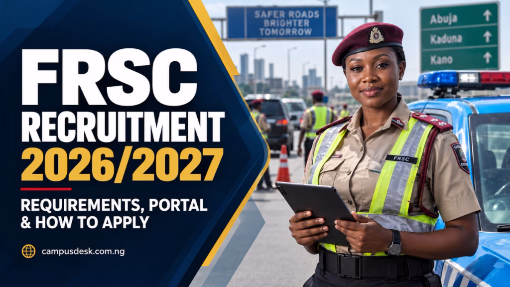 FRSC Recruitment 2026/2027