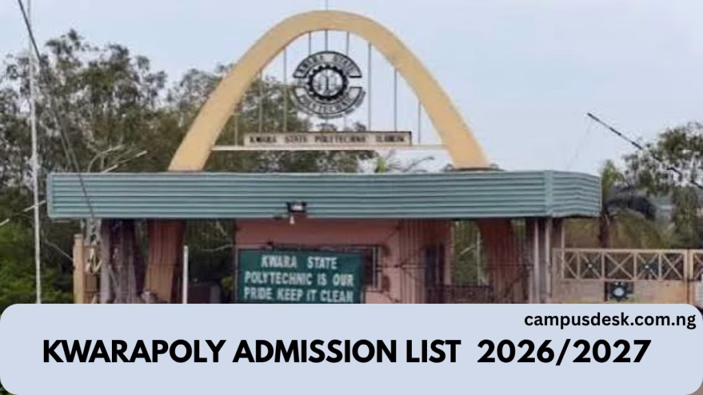 KWARAPOLY ADMISSION LIST 2026/2027