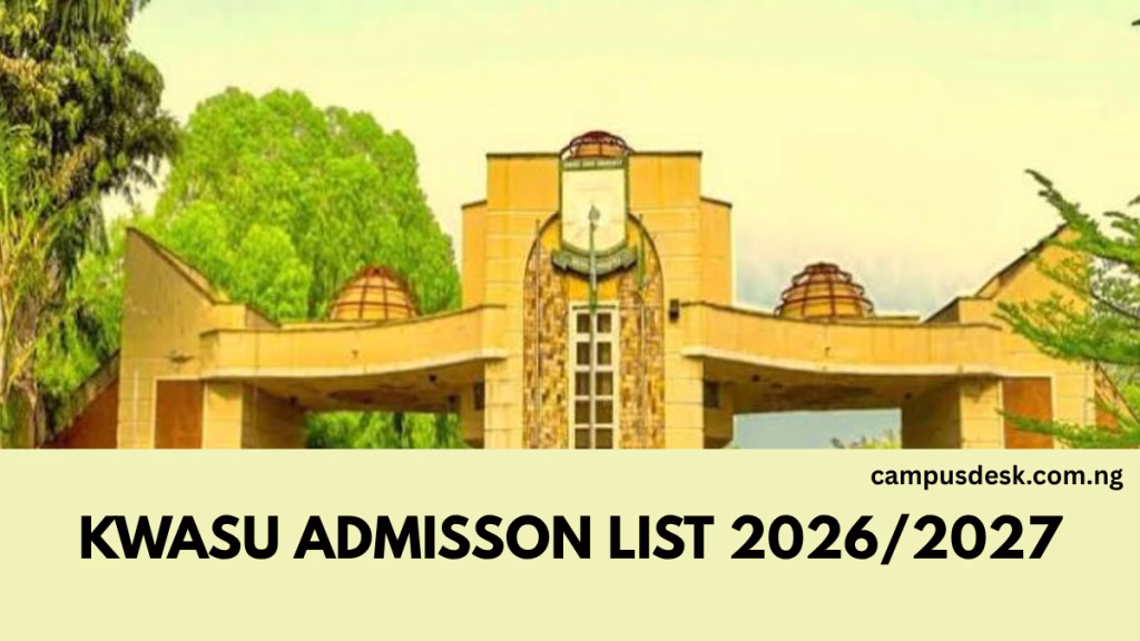 KWASU Admission List 2026