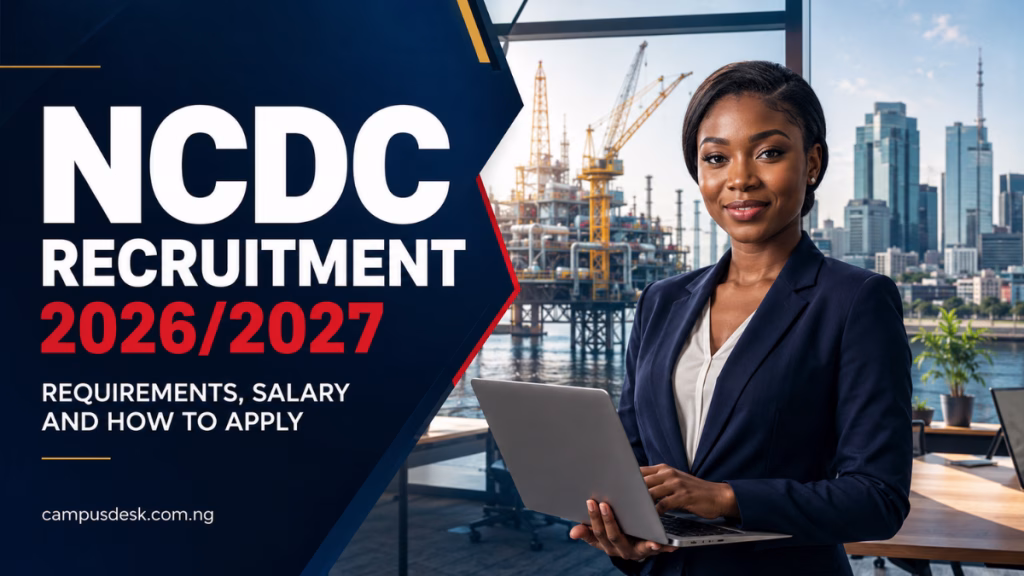 NCDC Recruitment 2026/2027: Requirements, Salary & How To Apply
