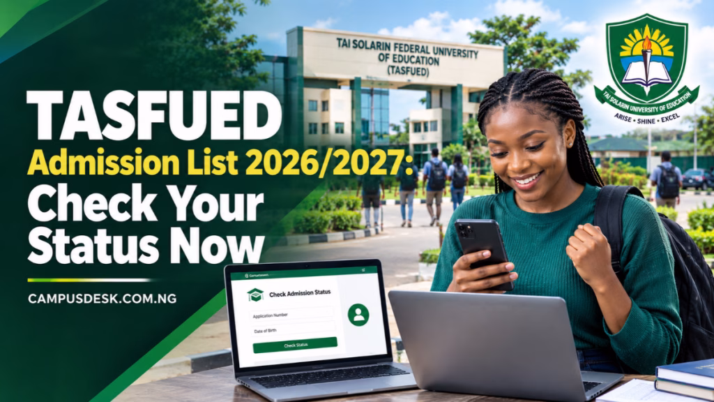 TASFUED Admission List 2026/2027