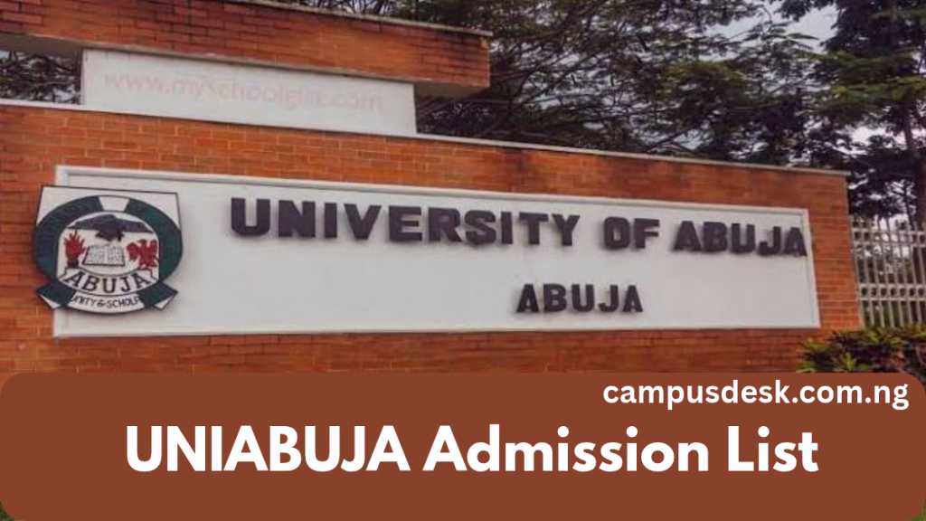 UNIABUJA Admission List 2026